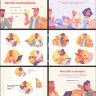 Financial Characters Animated Illustrations in Various Situations